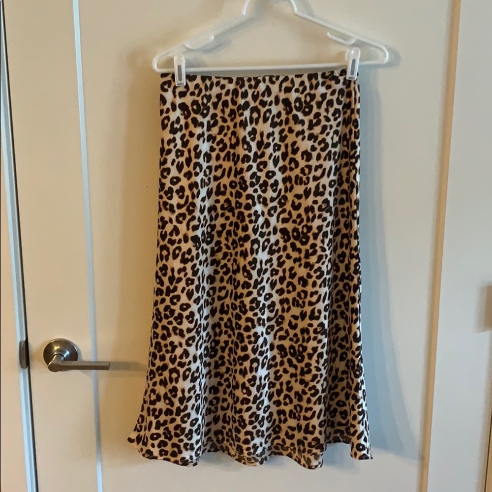 Midi Length Leopard Skirt - Never worn!